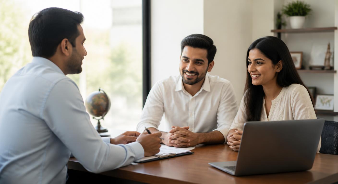 Locus Visa consultant meeting a client for a profile assessment